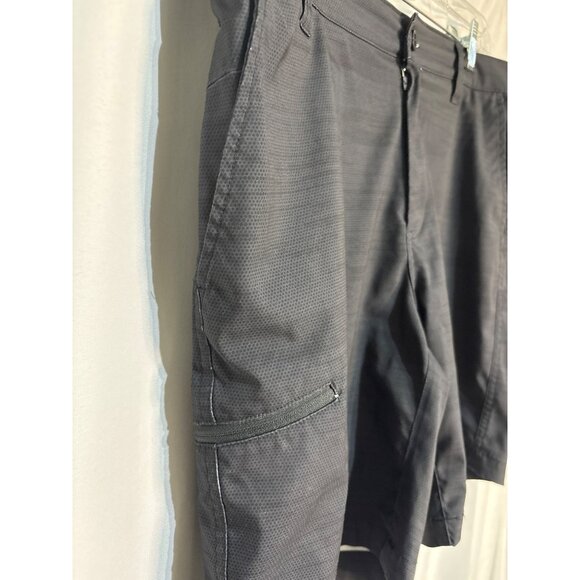 Hawke & Co. Mens Gray/Black Lightweight Cargo Shorts Pockets 34 - Picture 2 of 8